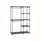 Freestanding Closet Organizer with Shelves 44 Inch Portable Wardrobe Rack with Hanging Rods and Fabric Shelves for Bedroom Clothes Storage Use